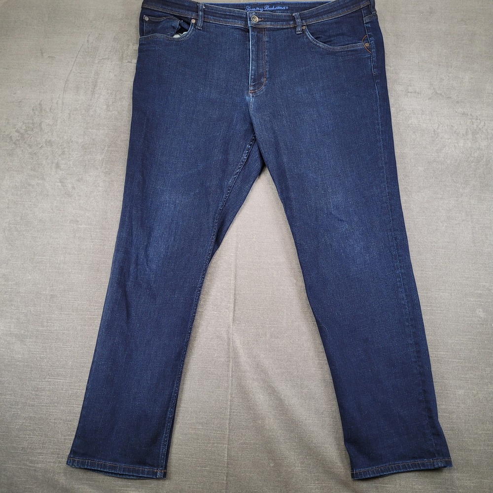 Tommy Bahama Mens Dark Wash Straight Leg Jeans Actual Size 42x31